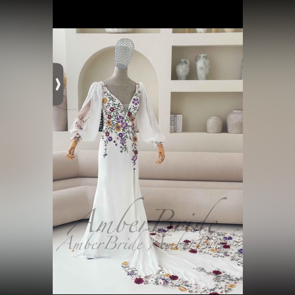 Floral Mermaid Wedding Dress